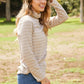 CY Fashion Since When Full SIze Striped Long Sleeve Turtleneck Top -