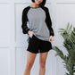 Doe & Rae Small Town Waffle Knit Baseball Tee -