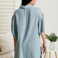 GeeGee La La Land Gauze Button-Up Tunic in Sage -