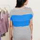 Sew In Love Ideal Date Color Block Striped Tee in Blue -