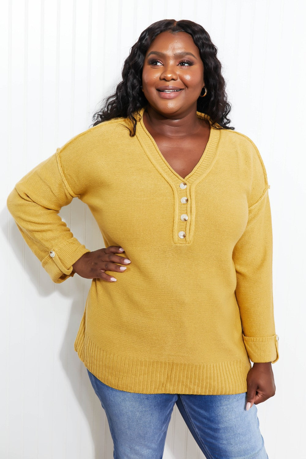 Jodifl Golden Hour Henley Sweater -