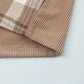 Plaid Corduroy Dropped Shoulder Jacket -