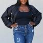 Sew In Love Full Size Collared Denim Jacket -