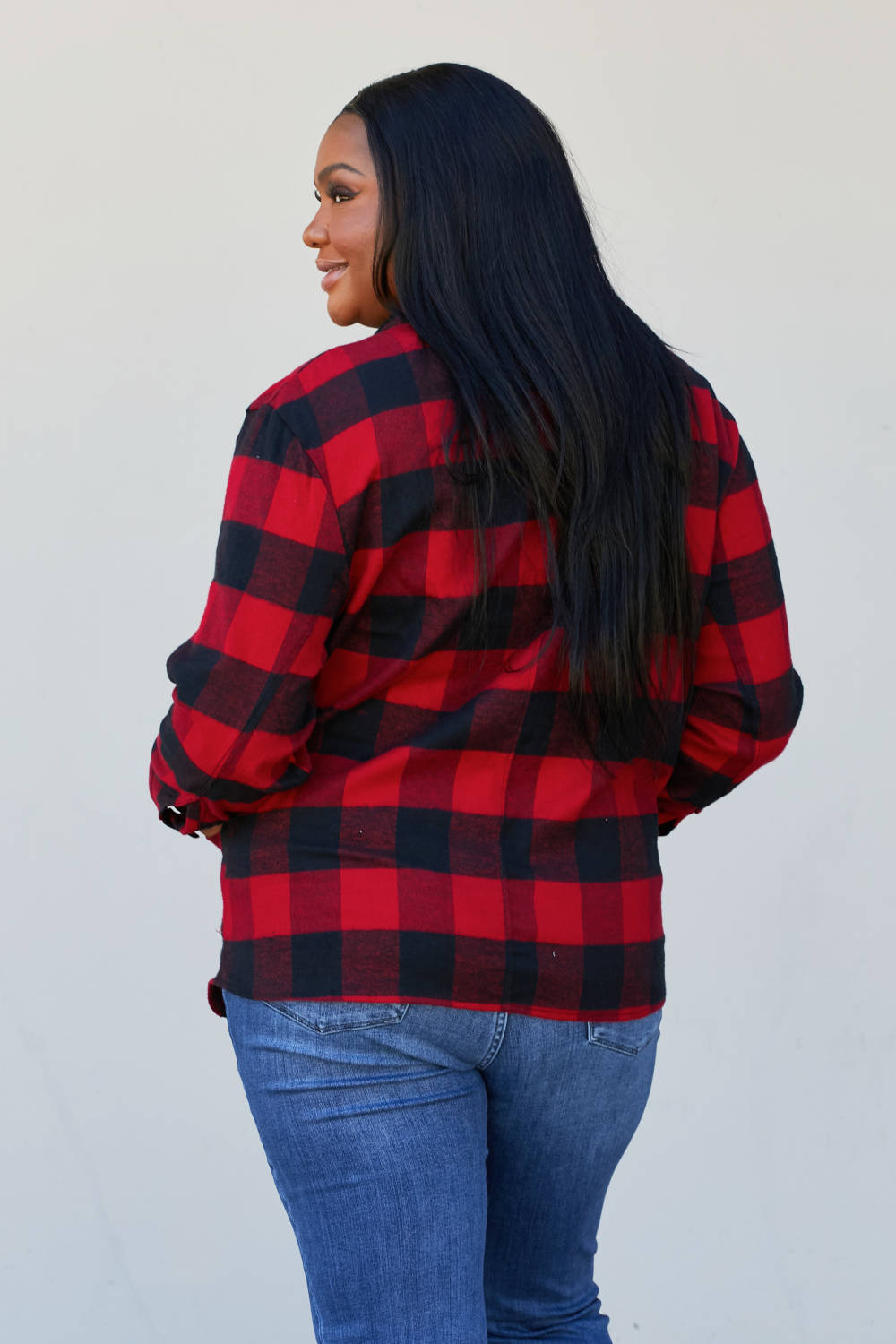 Sew In Love Full Size Plaid Button-Up Shirt -