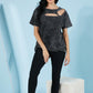 BiBi Best-Kept Secret Acid Wash Cutout Tee -