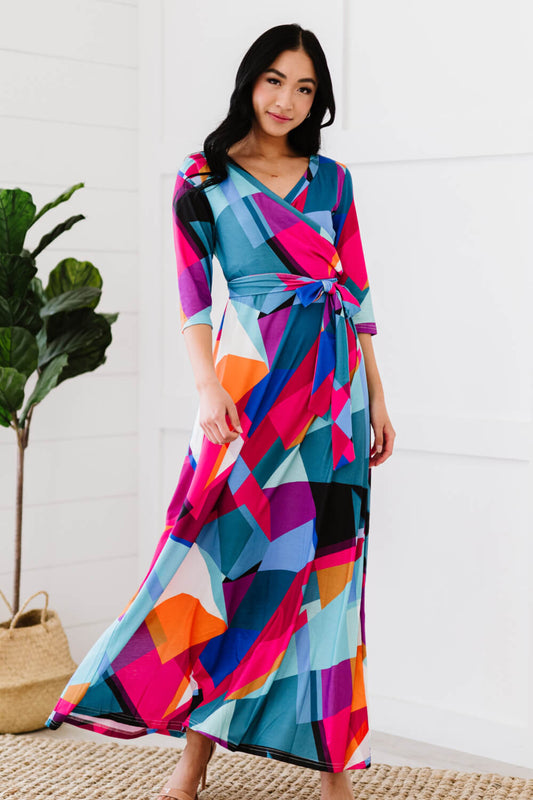 Shapeshifter Geometric Maxi Dress - Multi / S