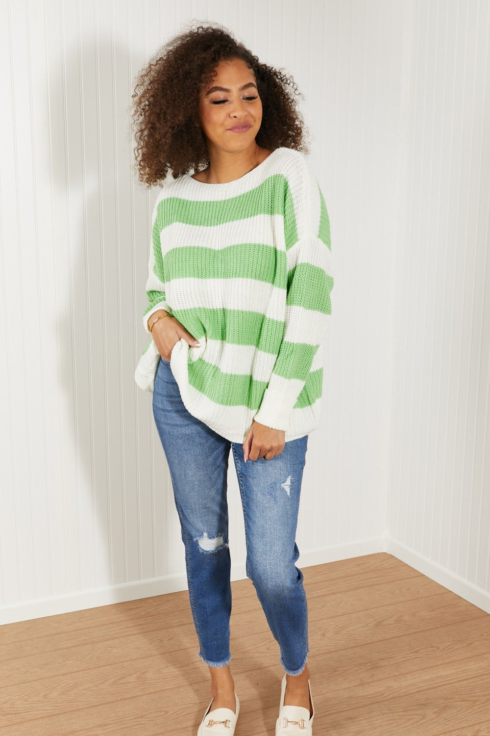 CY Fashion Thrill of the Moment Striped Sweater -