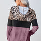 Leopard Color Block Hoodie -
