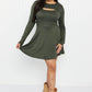 White Birch Wandering the Woods Full Size Mini Dress with Built-In Shorts -