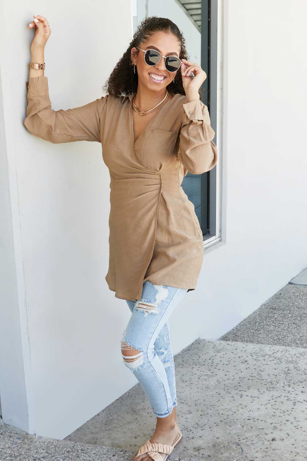 HYFVE All Wrapped Up Mini Wrap Dress -