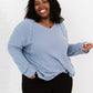 Jodifl Stay Awhile Waffle Long Sleeve Knit Tee -